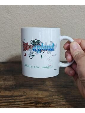 1997 Disneyland "Share The Magic" 11 oz White Ceramic Mug